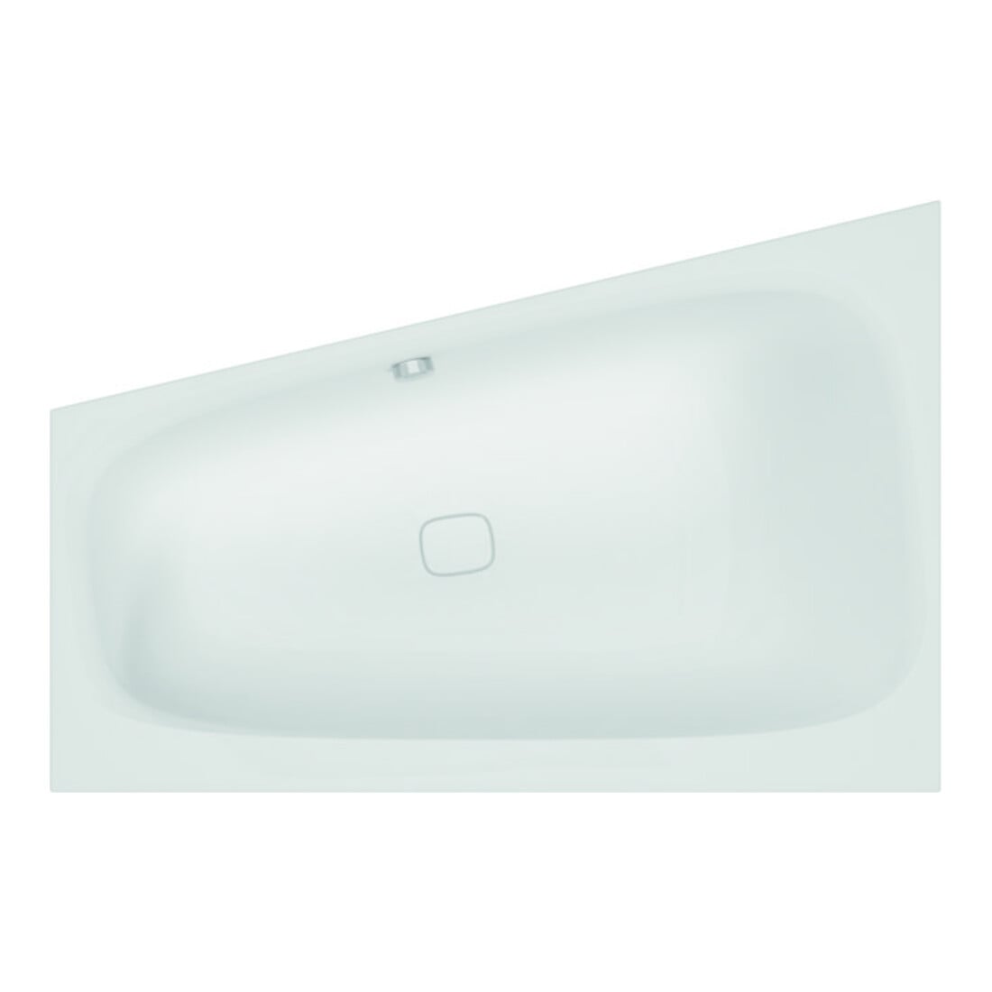 Hoesch Badewanne iSENSI Trapez 150x100cm, links, weiß, weiß