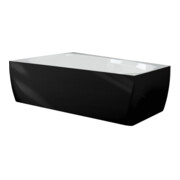 Hoesch Badewanne iSENSI Trapez 180x140cm, L, Üb.- + Abl, we., schw.-we.