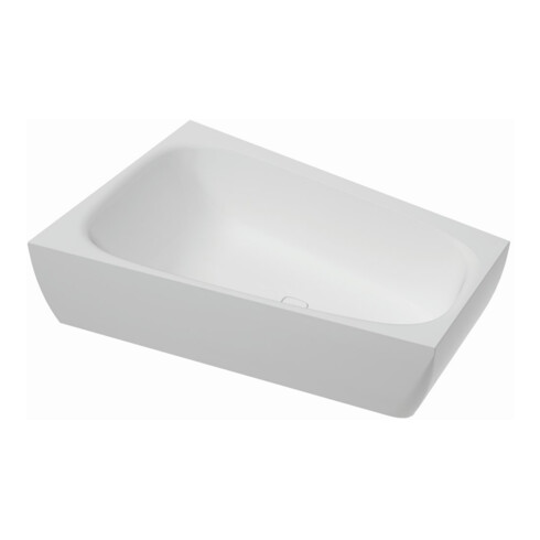 Hoesch Badewanne iSENSI Trapez 180x140cm, li, 1- Üb.- + Abl, weiß, weiß