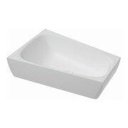 Hoesch Badewanne iSENSI Trapez 180x140cm, li, 1- Üb.- + Abl, weiß, weiß