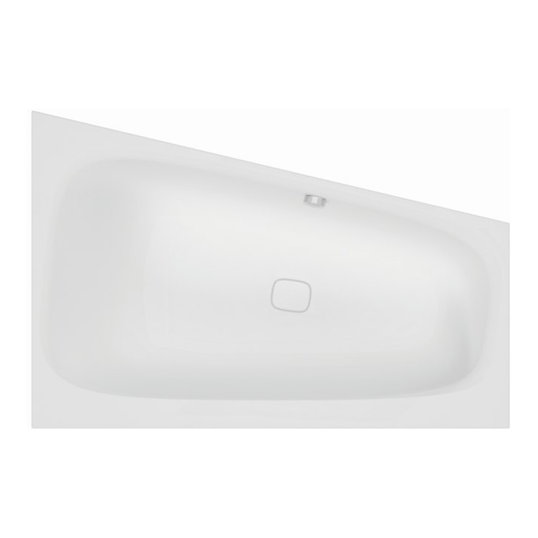 Hoesch Badewanne iSENSI Trapez 180x140cm, rechts, weiß