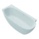 Hoesch Baignoire îlot LABRILLIANTE, trop-plein Com +, blanc, 180x80 cm, gauche-4