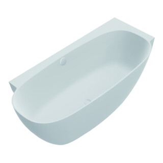 Hoesch Baignoire îlot LABRILLIANTE Trop-plein Com +, blanc, 180x80cm, droite