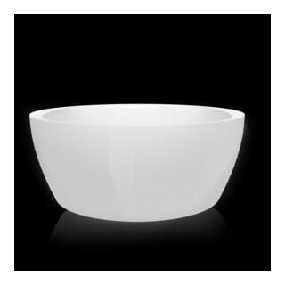 Hoesch Baignoire ronde Monolith Ø 150 cm, 1 trop-plein et vidage, chrome, blanc