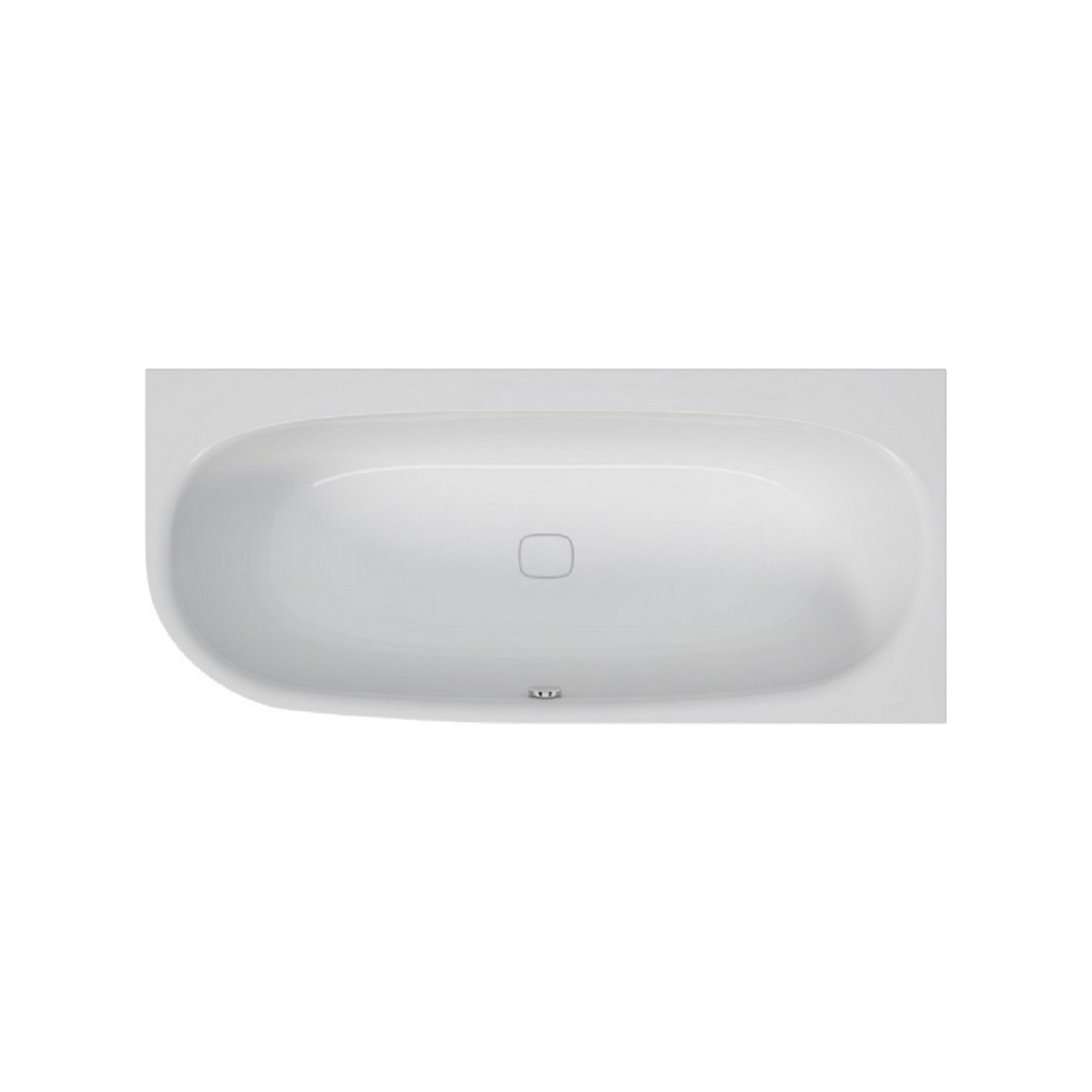 Hoesch Eck-Badewanne iSENSI 190x90cm, 235 l, rechte Ausführung, weiß