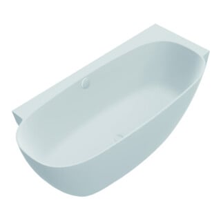Hoesch Freisteh-Badewanne LABRILLIANTE Überlaufgarn. Com +, we., 180x80cm, re