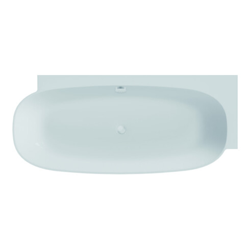 Hoesch Freisteh-Badewanne LABRILLIANTE Überlaufgarn. Com, we., 180x80cm, rechts