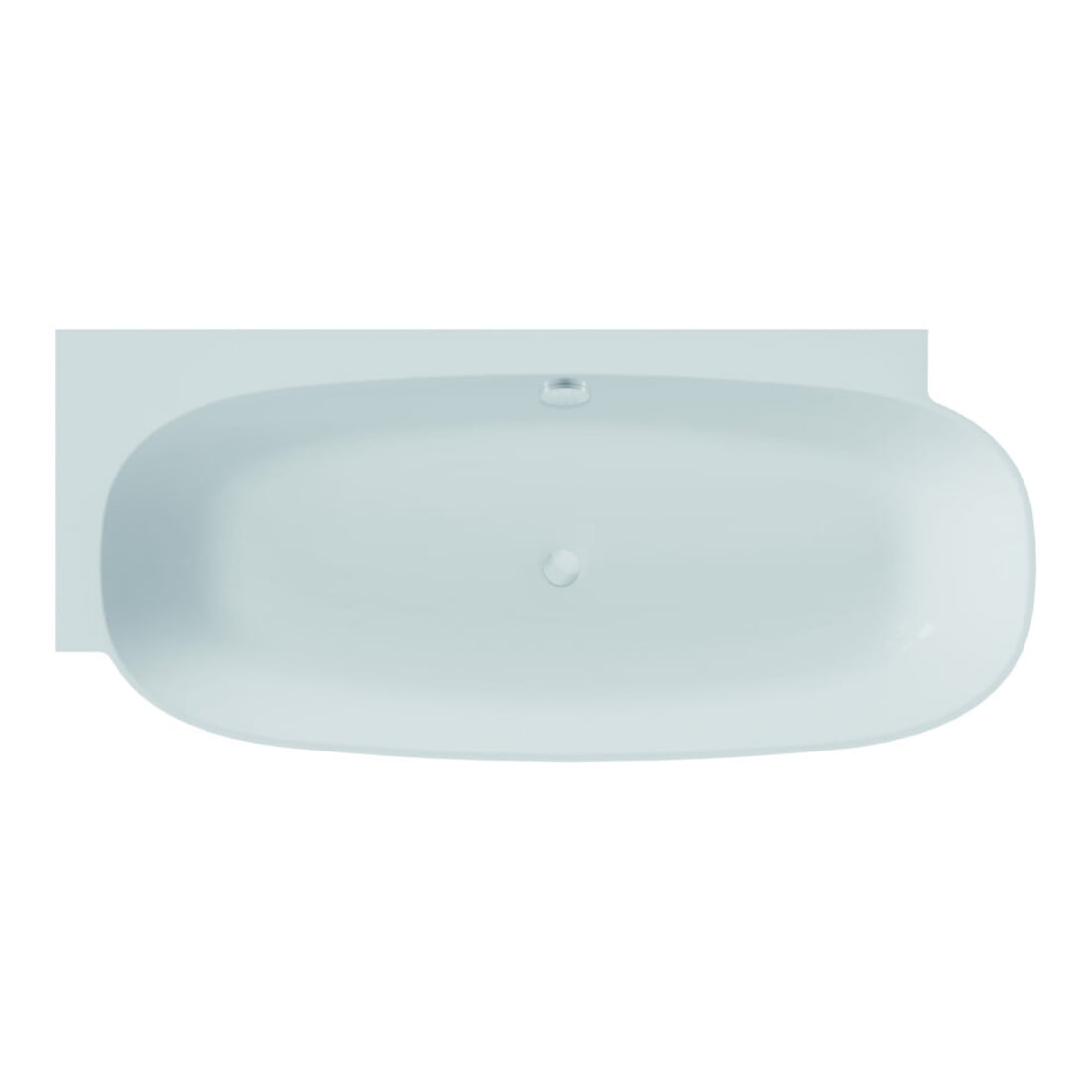 Hoesch Freisteh-Badewanne LABRILLIANTE Überlaufgarn. Com, we. ma, 180x80cm, li