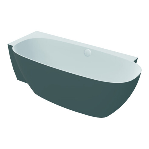Hoesch Freisteh-Badewanne LABRILLIANTE ÜL-Gar. Com, schiefg.-weiß, 180x80cm, li
