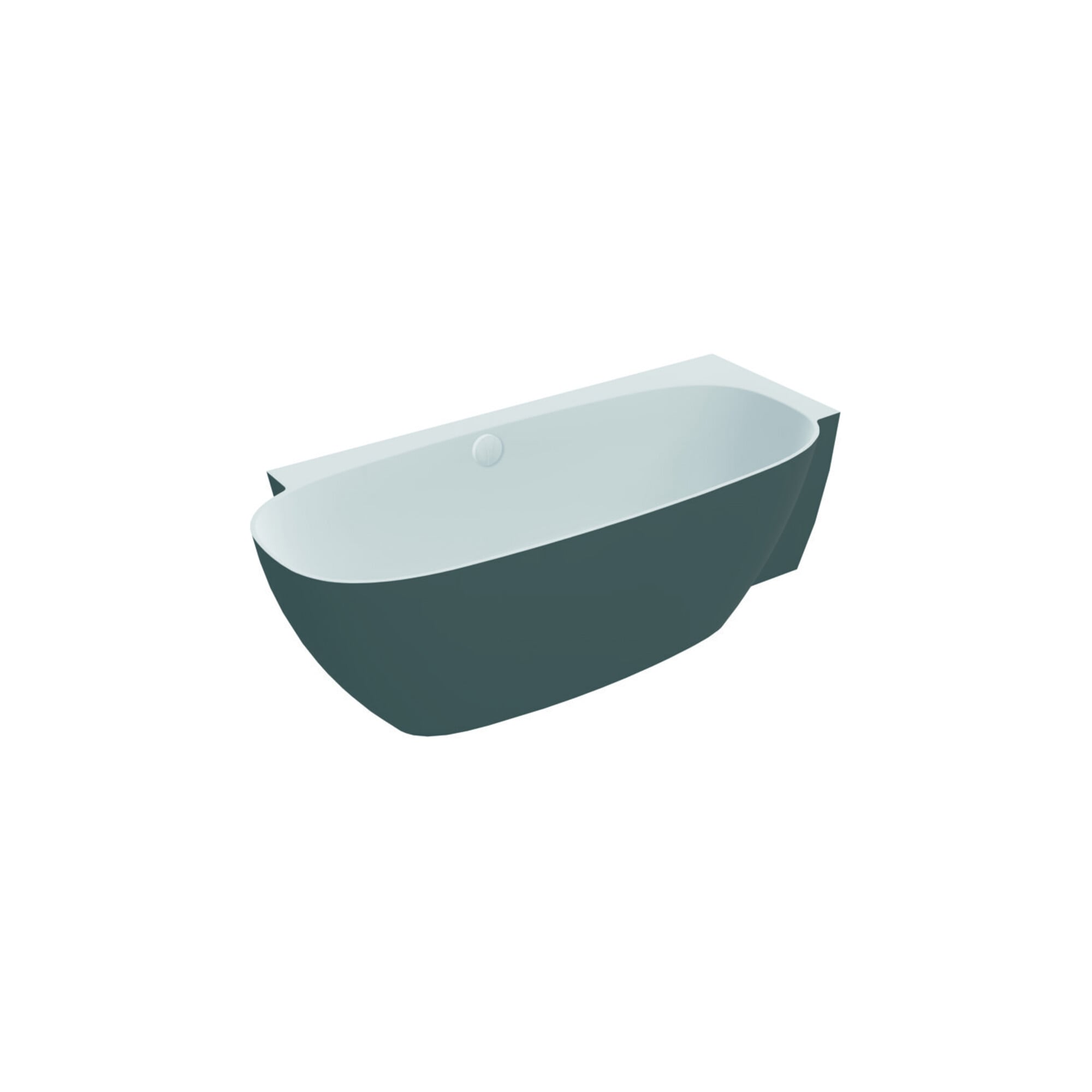 Hoesch Freisteh-Badewanne LABRILLIANTE ÜL-Gar. Com, schiefg.-weiß, 180x80cm, re