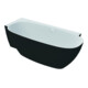 Hoesch Freisteh-Badewanne LABRILLIANTE ÜL-Gar. Com, schw.-we., 180x80cm, li-3