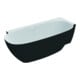 Hoesch Freisteh-Badewanne LABRILLIANTE ÜL-Gar. Com, schw.-we., 180x80cm, re-3