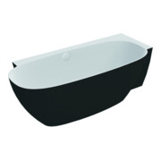 Hoesch Freisteh-Badewanne LABRILLIANTE ÜL-Gar. Com +, schw.-we., 180x80cm, re