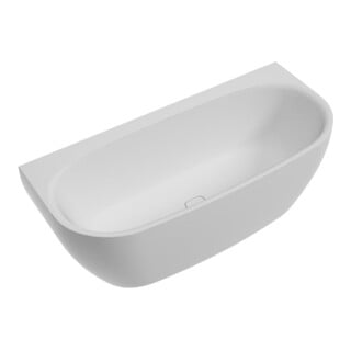 Hoesch iSENSI Baignoire à poser 190x90 cm, blanc, 235 l, avec trop-plein, chrome