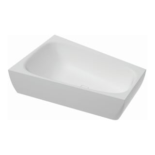 Hoesch iSENSI Baignoire trapèze 150x100 cm, gauche, 1 trop- + vidange, blanc, blanc