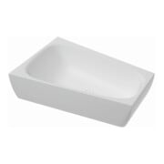 Hoesch iSENSI Baignoire trapèze 150x100 cm, gauche, 1 trop- + vidange, blanc, blanc