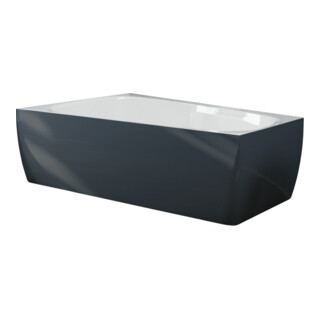 Hoesch iSENSI Baignoire trapèze 150x100 cm, L, 1- Üb.- + AL, blanc, incliné-blanc