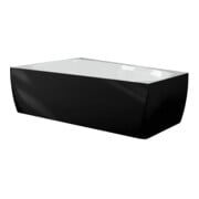 Hoesch iSENSI Baignoire trapèze 150x100 cm, L, 1- Üb.- + AL, blanc, noir-blanc