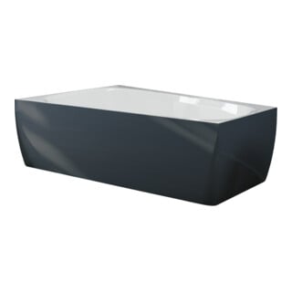 Hoesch iSENSI Baignoire trapèze 150x100 cm, L, ÜLS + Kli/Kla, incliné-blanc