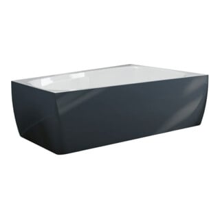 Hoesch iSENSI Baignoire trapèze 170x100 cm, D, débord., AL, blanc, incliné-blanc