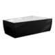 Hoesch iSENSI Baignoire trapèze 180x120 cm, D, ÜLS + Kli/kla., noir-blanc-1