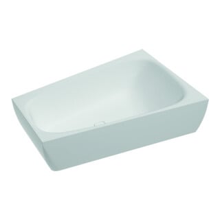 Hoesch iSENSI Baignoire trapèze 180x120 cm, droite, 1 trop- + vid, blanc, blanc