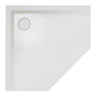 Hoesch Mineralguss-5-Eck-Duschwanne Muna 100x100x3cm, schiefergr, Soliq., AR