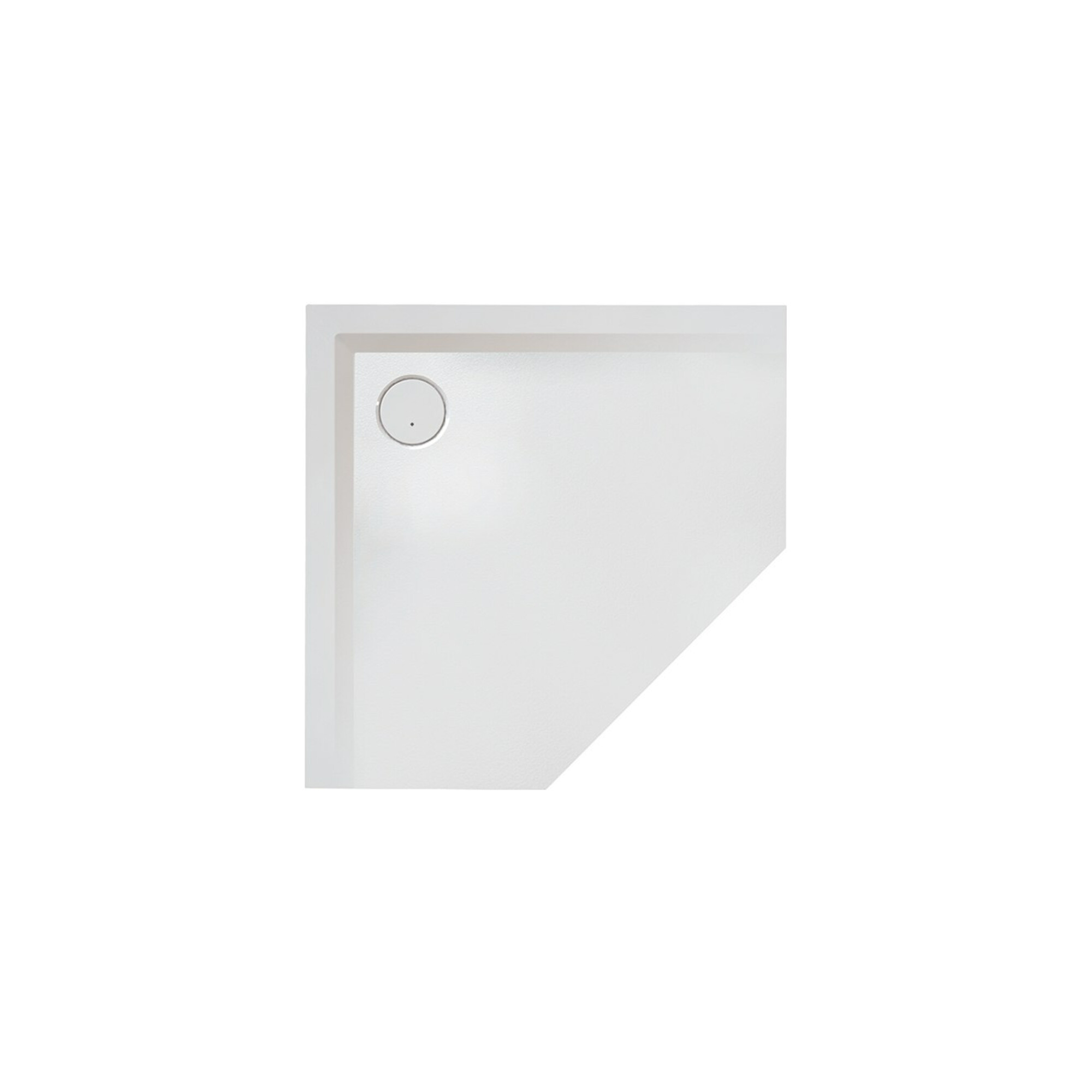 Hoesch Mineralguss-5-Eck-Duschwanne Muna 100x100x3cm, steingrau, Soliq., AR