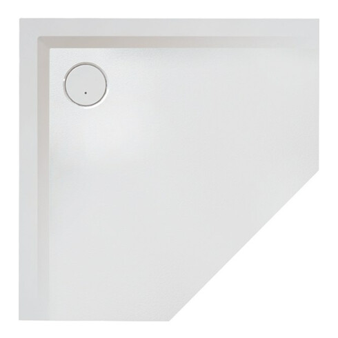 Hoesch Mineralguss-5-Eck-Duschwanne Muna 90x90x3cm, steingrau, Soliq., Antirutsch