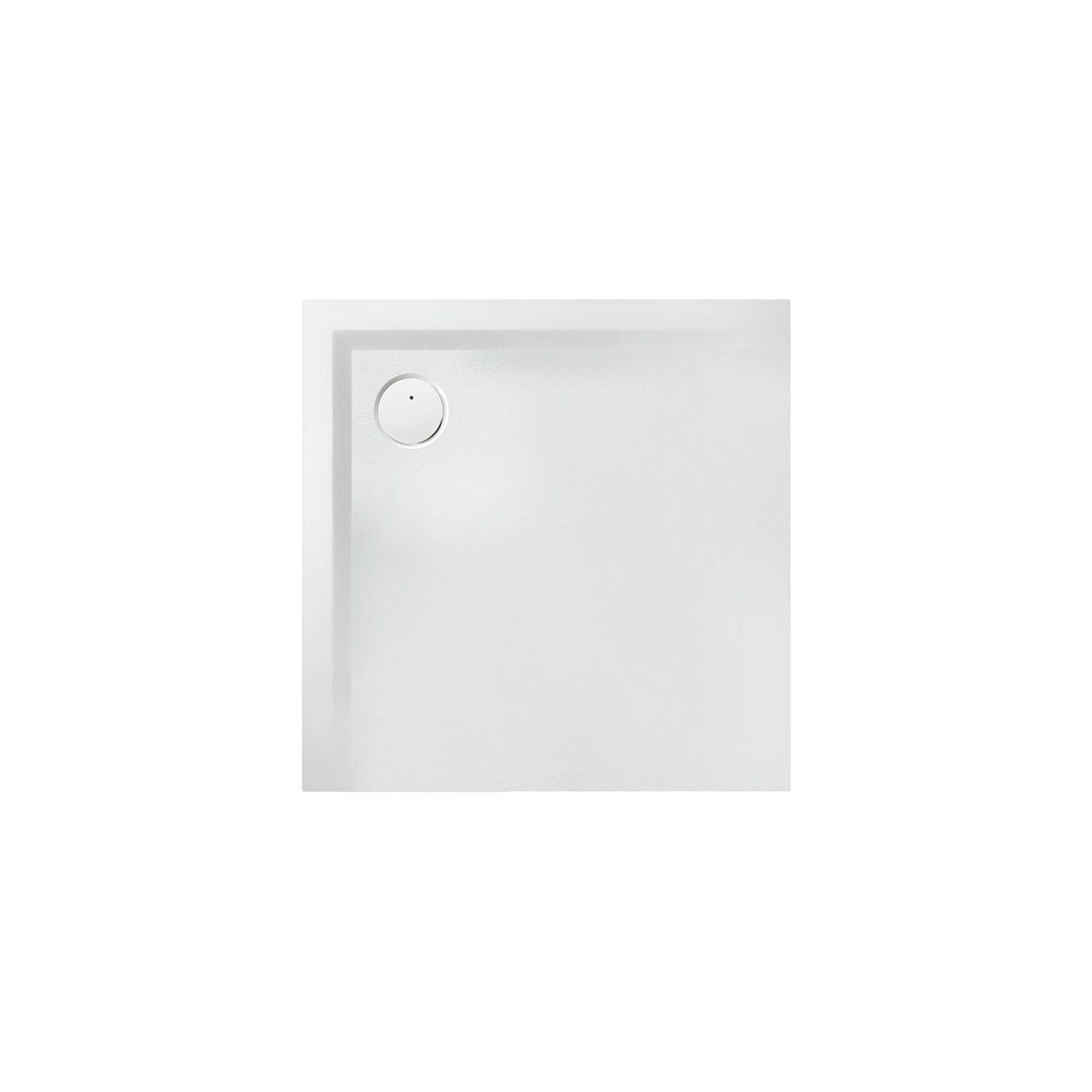 Hoesch Mineralguss-Duschwanne Muna 100x100x3cm, weiß, Antirutsch