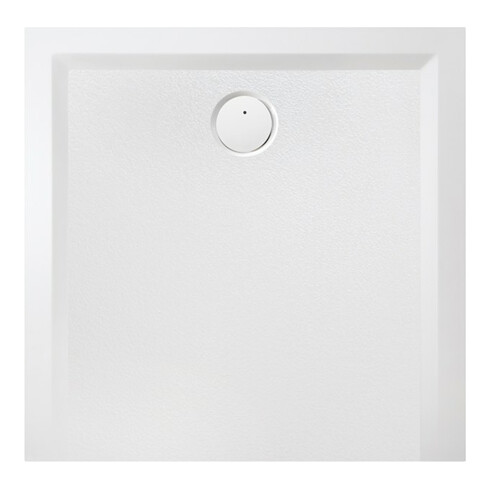 Hoesch Mineralguss-Duschwanne Muna 130x130x3cm, weiß, Solique, Antirutsch