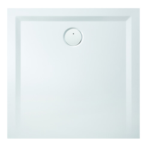 Hoesch Mineralguss-Duschwanne Muna S 80x80x3cm, steingrau, Soliq., o. AR