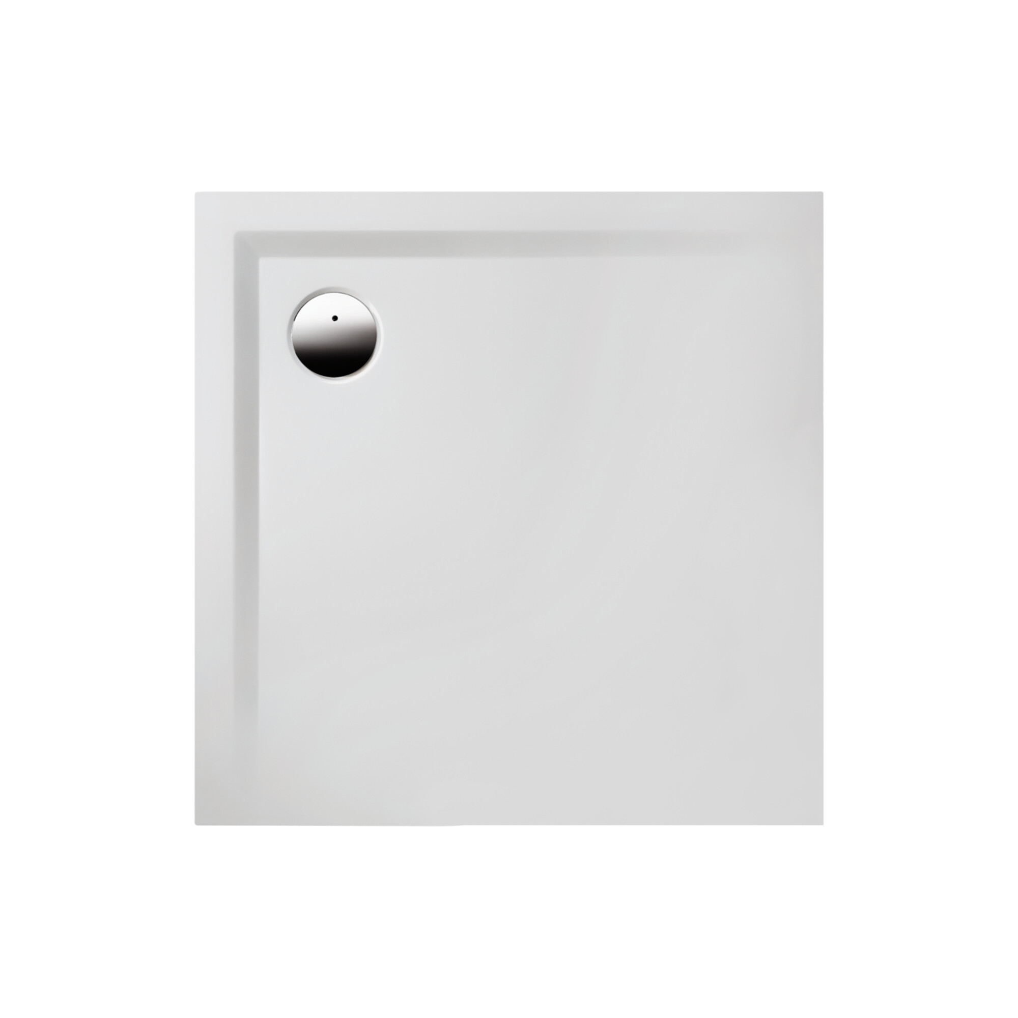 Hoesch Mineralguss-Duschwanne Muna Solique 80x80x3cm, Schiefergrau, ohne Antirutsch