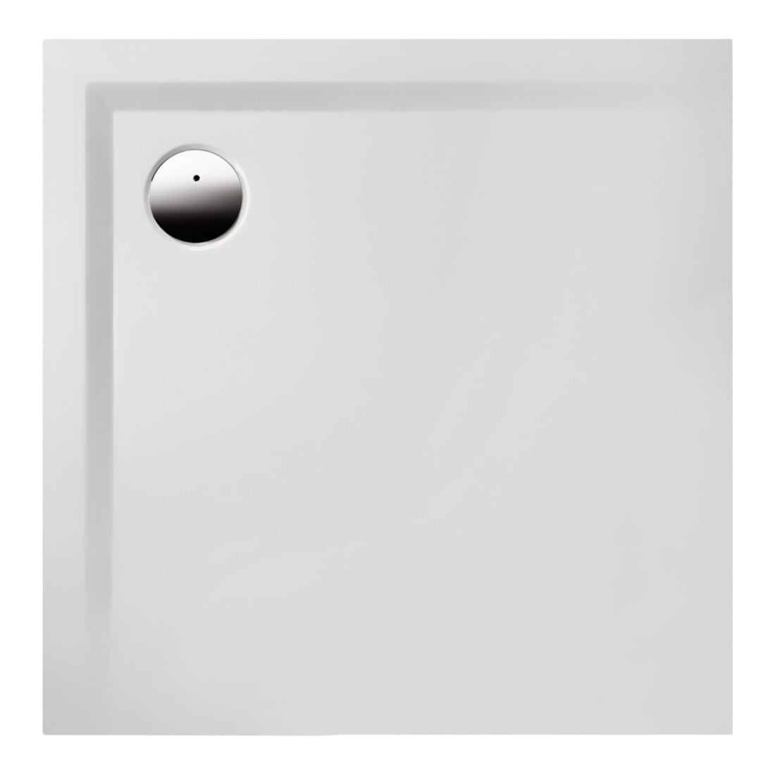 Hoesch Mineralguss-Duschwanne Muna Solique 90x90x3cm, Telegrau, ohne Antirutsch