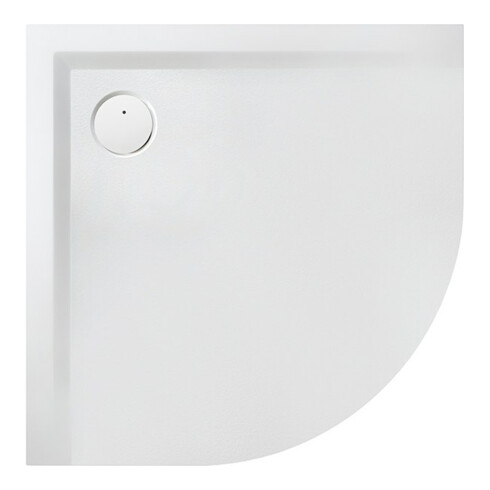Hoesch Mineralguss-Viertelkreis-Duschwanne Muna 100x100x3cm, weiß, Solique, Antirutsch