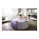 Hoesch Oval-Freisteh-Badewanne Ergo+ 200 x 160 cm weiß verchromt