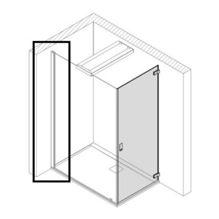 Hoesch Profil de raccord mural 220 cm, pour verre, optique ED