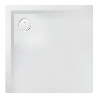 Hoesch Receveur de douche en minéral Muna 90x90x3cm, blanc mat, antidérapant