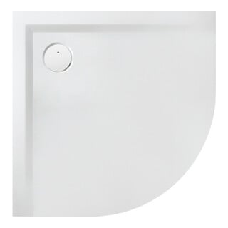 Hoesch Receveur de douche quart de cercle Muna 80x80x3 cm, gris pierre, Soliq., antidérapant