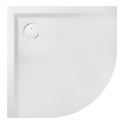 Hoesch Receveur de douche quart de cercle Muna 80x80x3 cm, gris pierre, Soliq., antidérapant