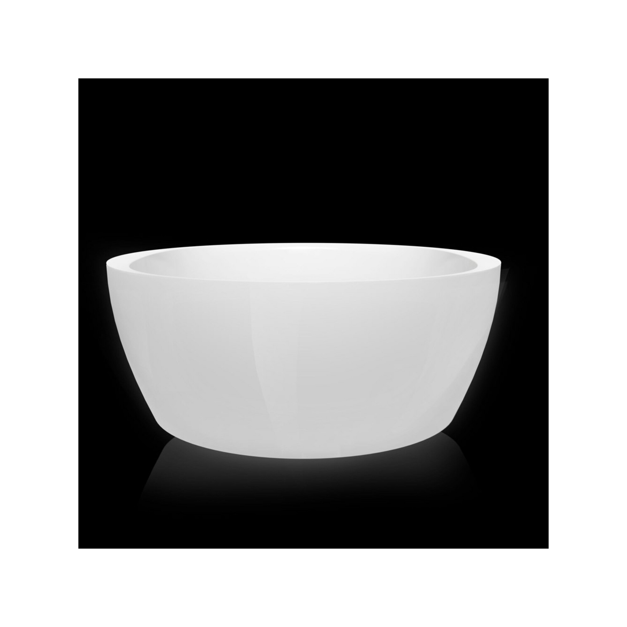 Hoesch Rund-Badewanne Monolith d 150cm, 1- Über- und Ablauf, weiß, weiß