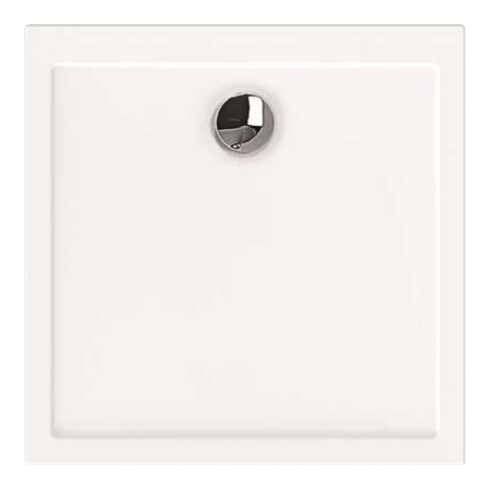 Hoesch Samar Bac à douche blanc, 80x80x3 cm, ultra-plat