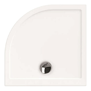 Hoesch Samar bac à douche quart de cercle blanc, 100x100x3 cm, ultra-plat