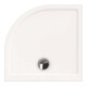 Hoesch Samar bac à douche quart de cercle blanc, 100x100x3 cm, ultra-plat-1