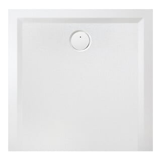 Hoesch Solique Bac à douche en minéral Muna 110x110x3 cm, blanc, antidérapant