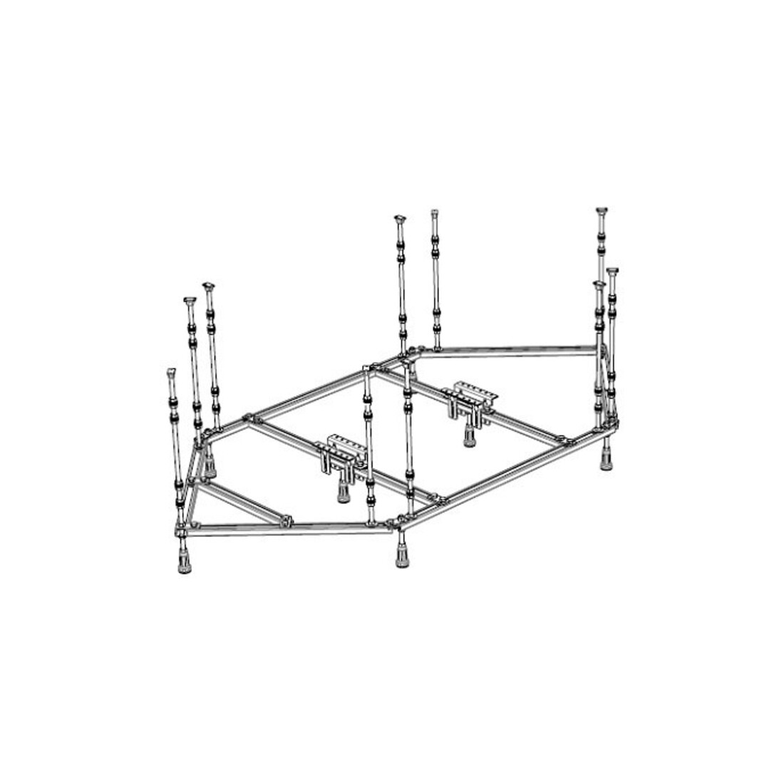 Hoesch Spezial-Untergestell Sechseck, 160x75cm, für Badewanne