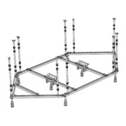 Hoesch Spezial-Untergestell Sechseck, 190x90cm, für Badewanne