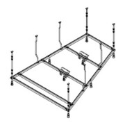 Hoesch Spezial-Untergestell Trapez, 150x100cm, links, für Badewanne