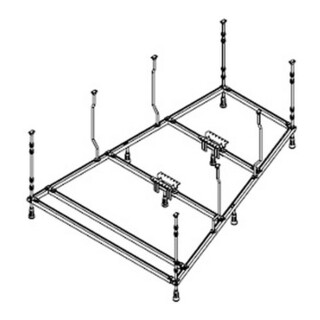 Hoesch Support spécial trapèze, 150x100 cm, gauche, pour baignoire