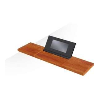 Hoesch tablette de baignoire avec support, en bois Doussie résistant à l'eau